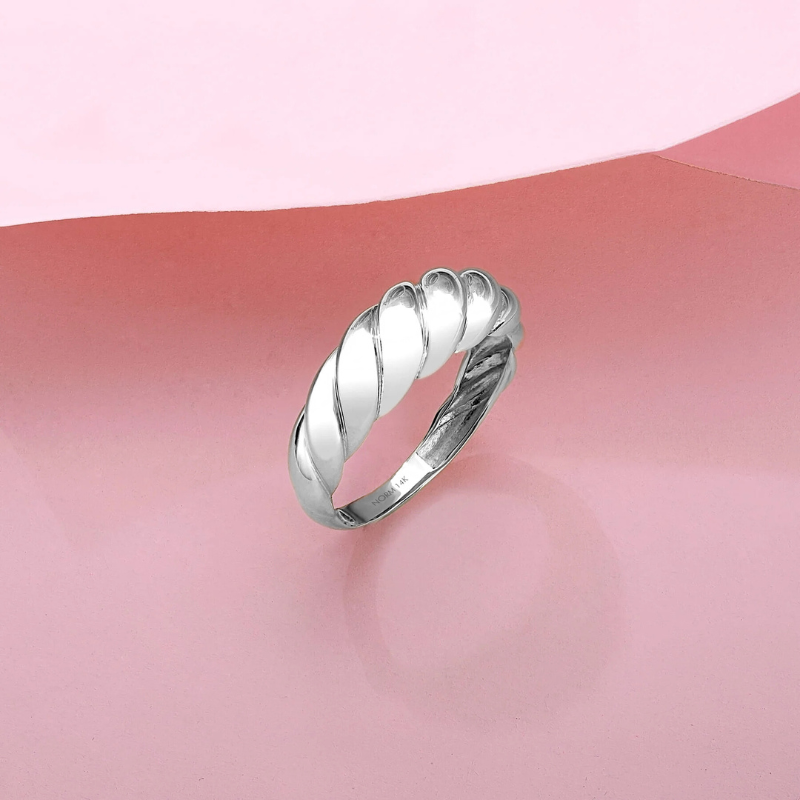 Croissant Ring | Hvidguld