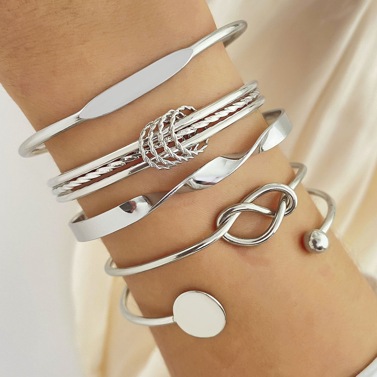 Sæt de Pulseras Elegancia Anudada | Guld