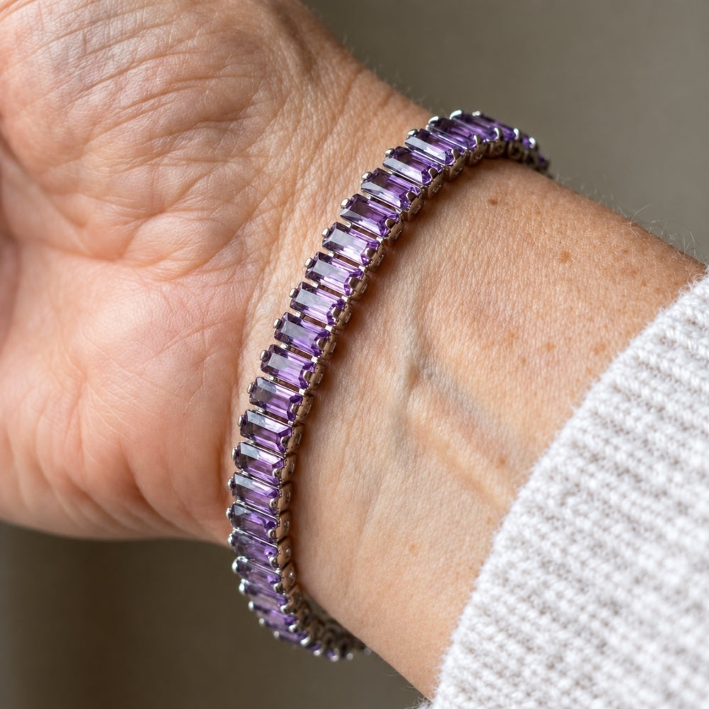 Amethyst Vertéa Tennis Armbånd