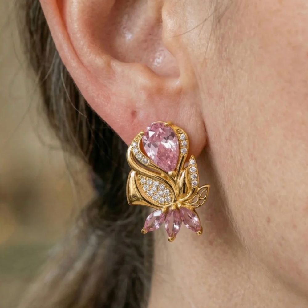 Amorette Rosepetal Øreringe