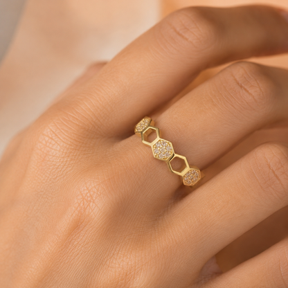 Glas Bikube Ring | Guld