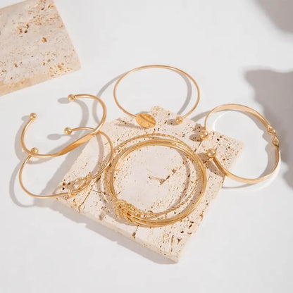 Sæt de Pulseras Elegancia Anudada | Guld