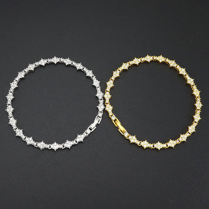 Klassisk Cluster Tennisarmbånd | Guld