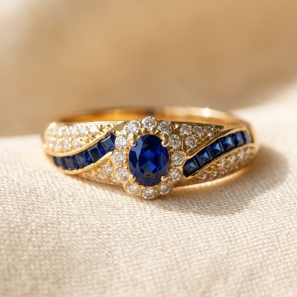 Sapphire Ring i Guld