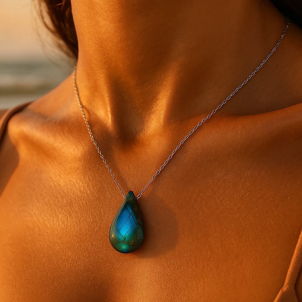 Lagoon | Necklace in labradorite