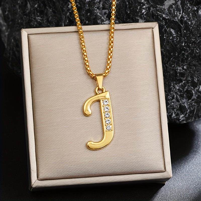 Krystal Accent Initial Halskæde | Guld