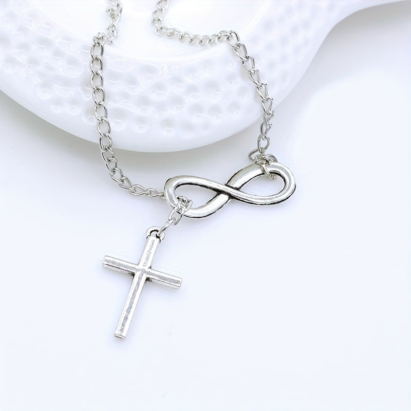 Eternal Cross Pendant Necklace | Hvidguld
