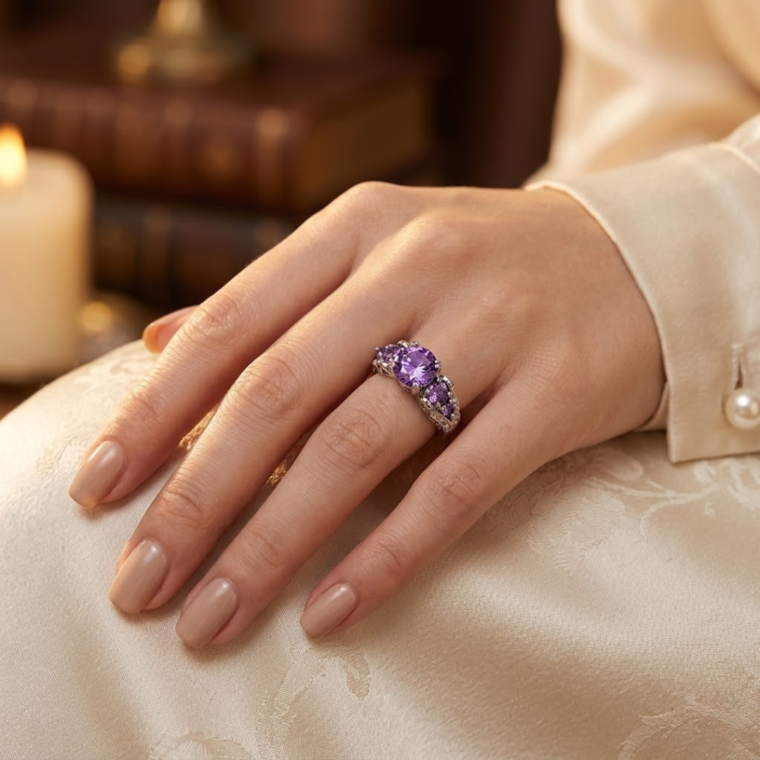 Vintage Amethyst Ring i Sølv