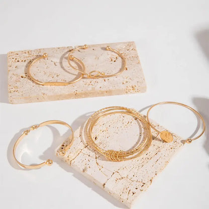 Sæt de Pulseras Elegancia Anudada | Guld