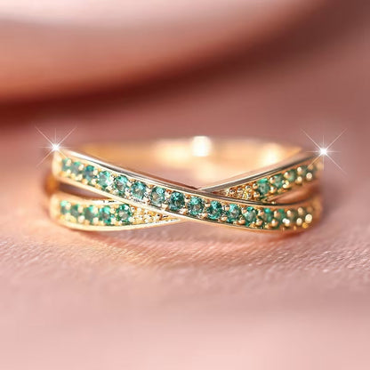 Esmeralda Flow Ring | Guld