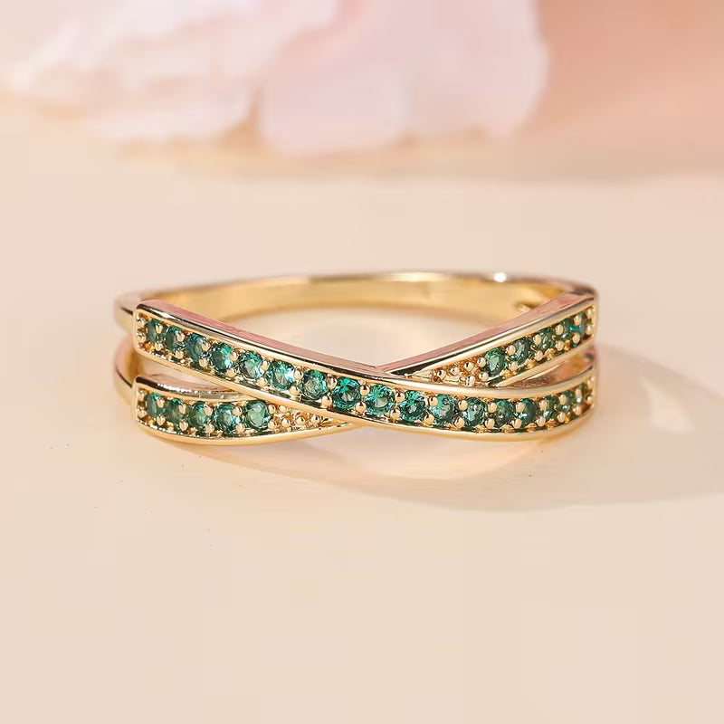 Esmeralda Flow Ring | Guld
