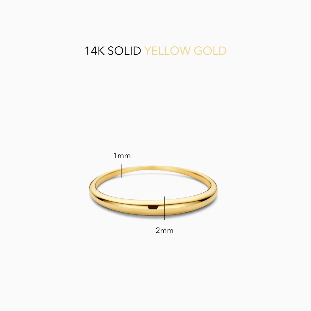 Dome Ring Tynd | Guld
