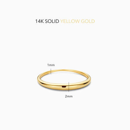 Dome Ring Tynd | Guld