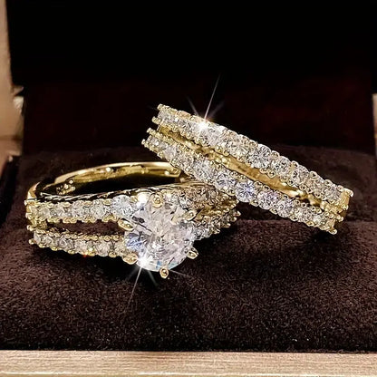 Sæt af Ringene Eternal Radiance | Guld