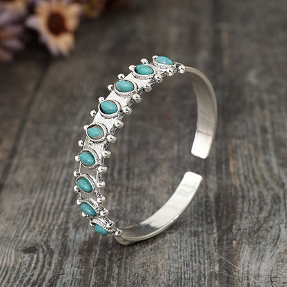 Azmira Turkis Cuff Armbånd | Hvidguld