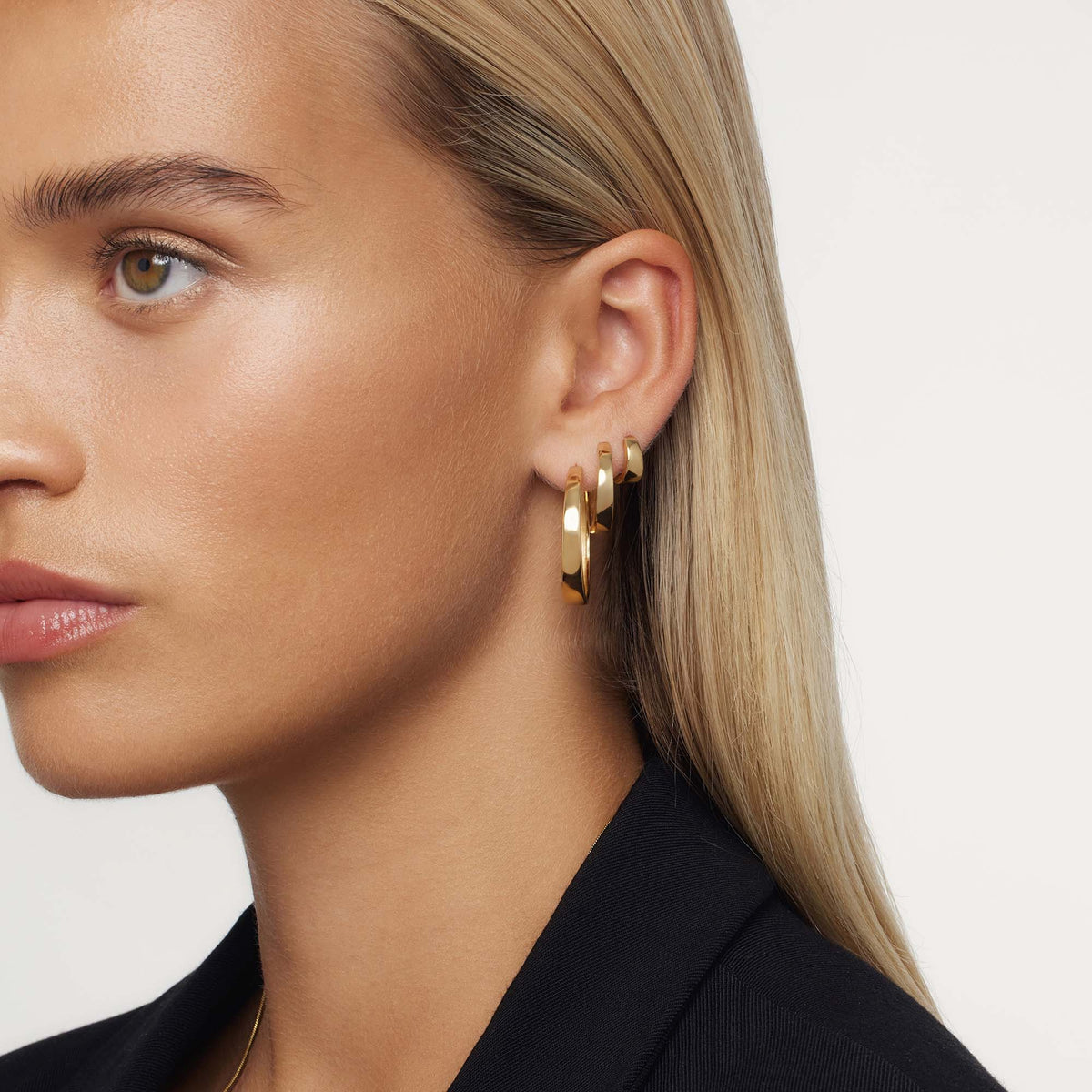 Gia Aretes de Argolla Statement | Guld