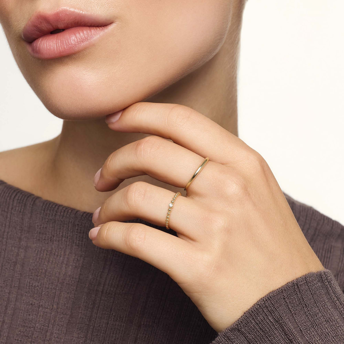 Dome Ring Tynd | Guld