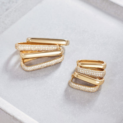 Aretes i Argolla Pavé Ikon | Guld