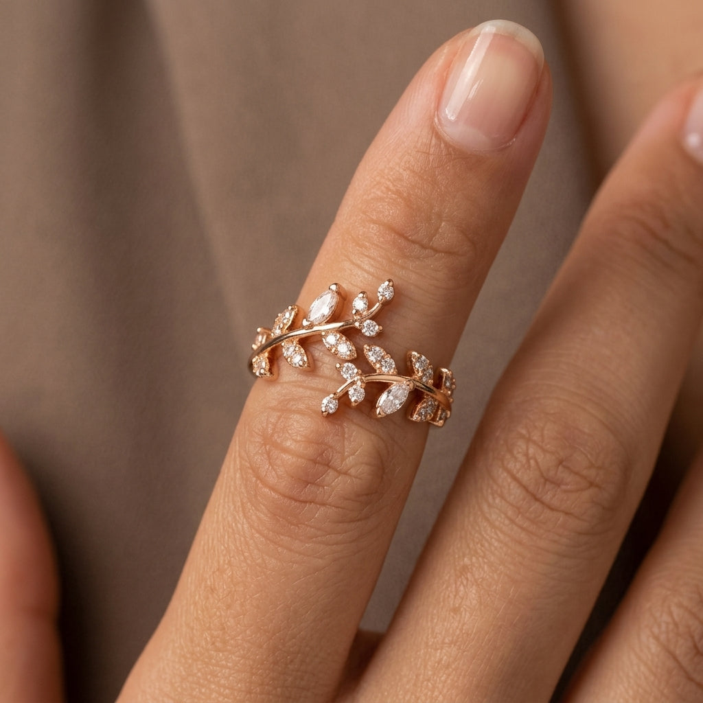 Elegant Vinstokring | Guld