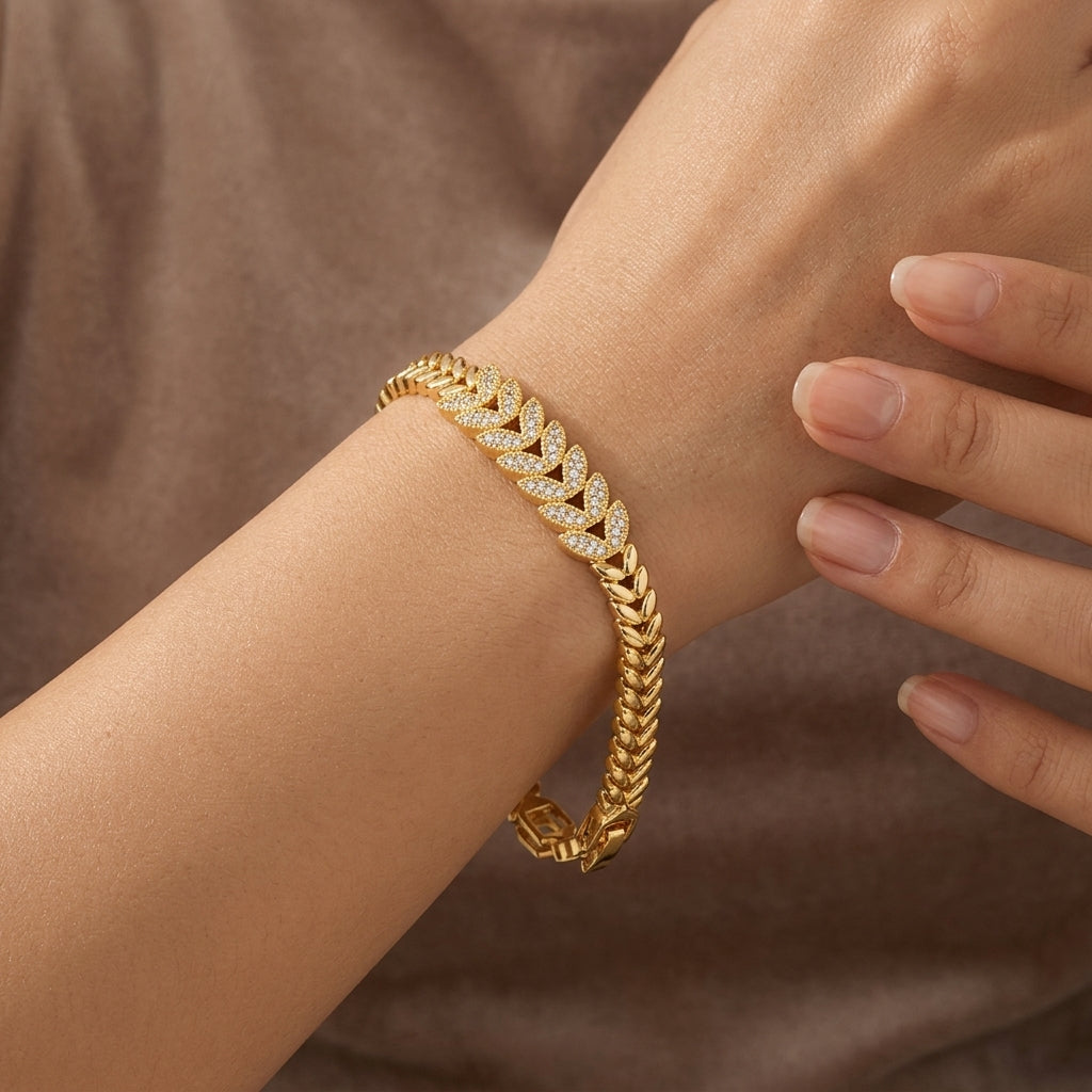Everleaf Tennisarmbånd | Guld