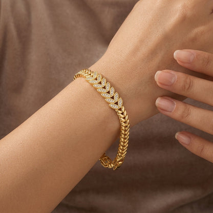 Everleaf Tennisarmbånd | Guld
