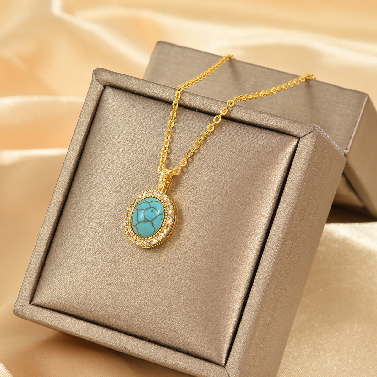 Calysse Azure Bloom Halskæde | Guld