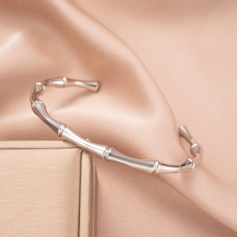 Bambus Cuff Armbånd | Guld