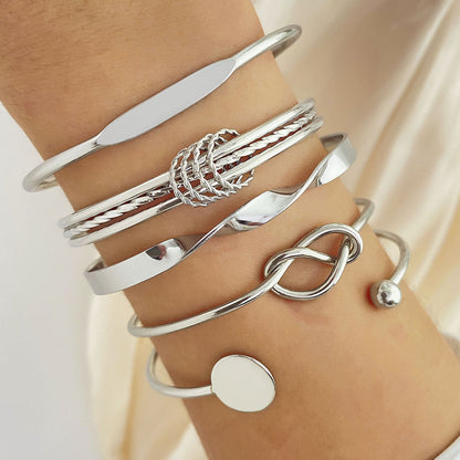 Sæt de Pulseras Elegancia Anudada | Guld