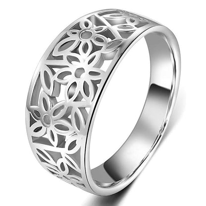 Delikat Blomst Daria Ring | Hvidguld