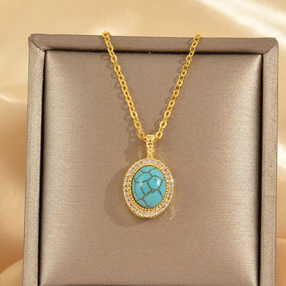 Calysse Azure Bloom Halskæde | Guld