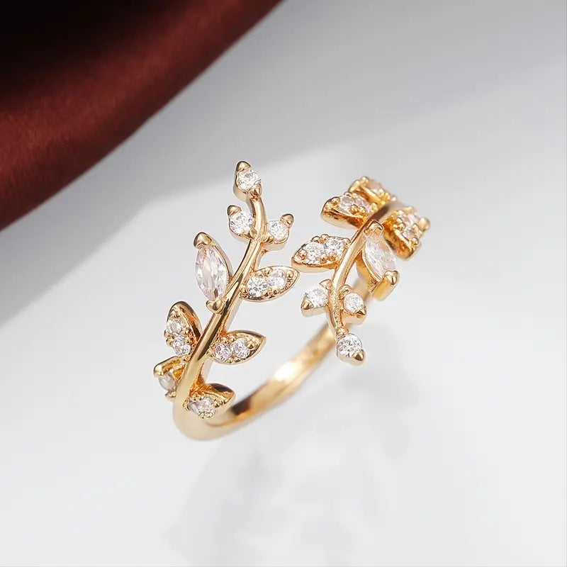 Elegant Vinstok Guld Ring | Guld