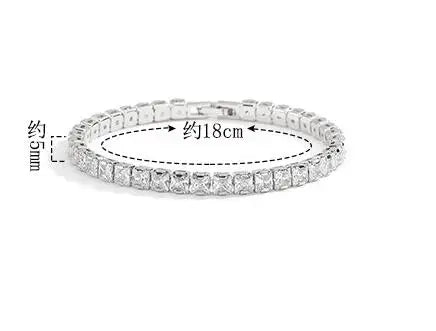 Soleil Tennisarmbånd | 18 karat guld, moissanit, justerbar længde