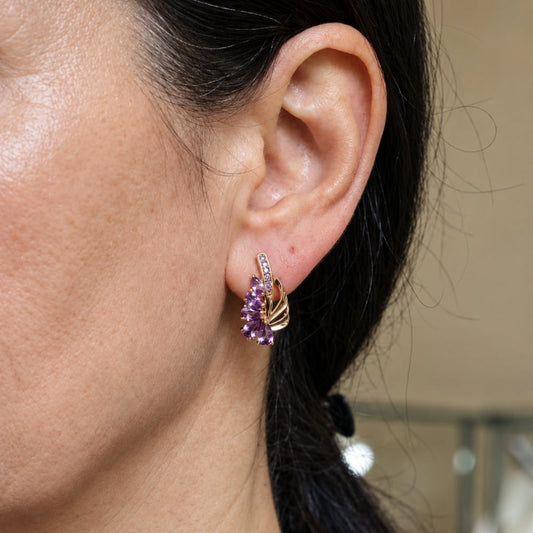 Viorelle Amethyst Vinge Øreringe