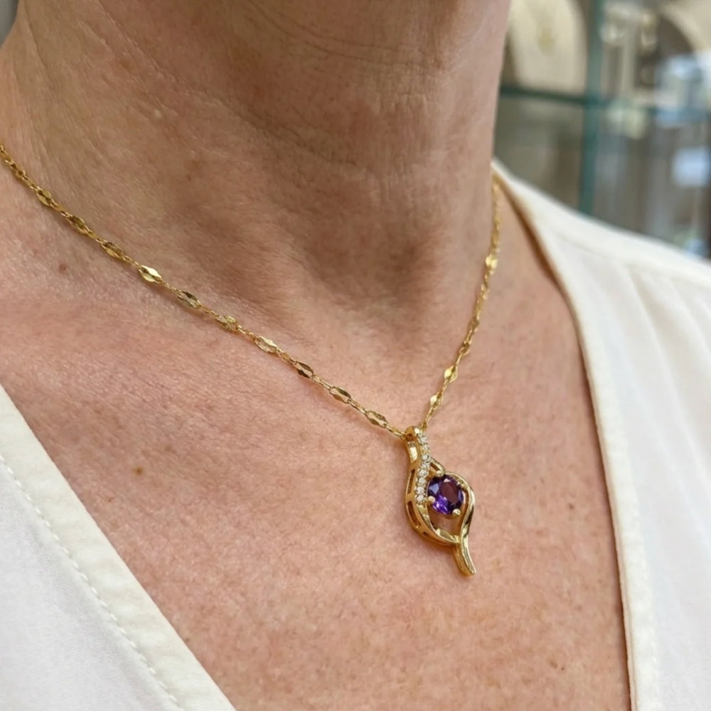 Vespera Amethyst Swirl Halskæde