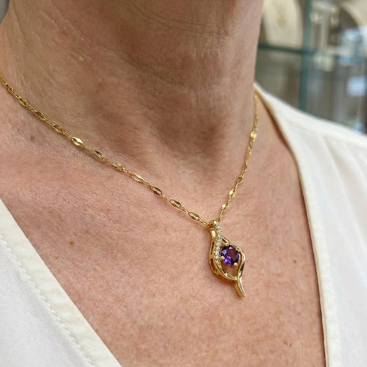 Vespera Amethyst Swirl Halskæde