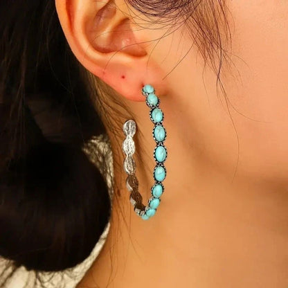 Vintage Bohemske Turquoise Cirkelsmykker