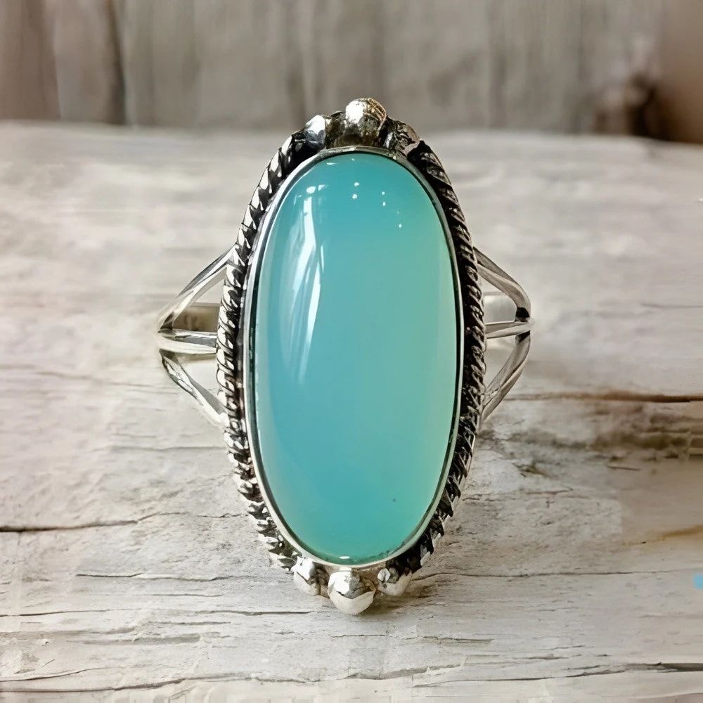 Vintage Sterling Sølv Turquoise Statement Ring
