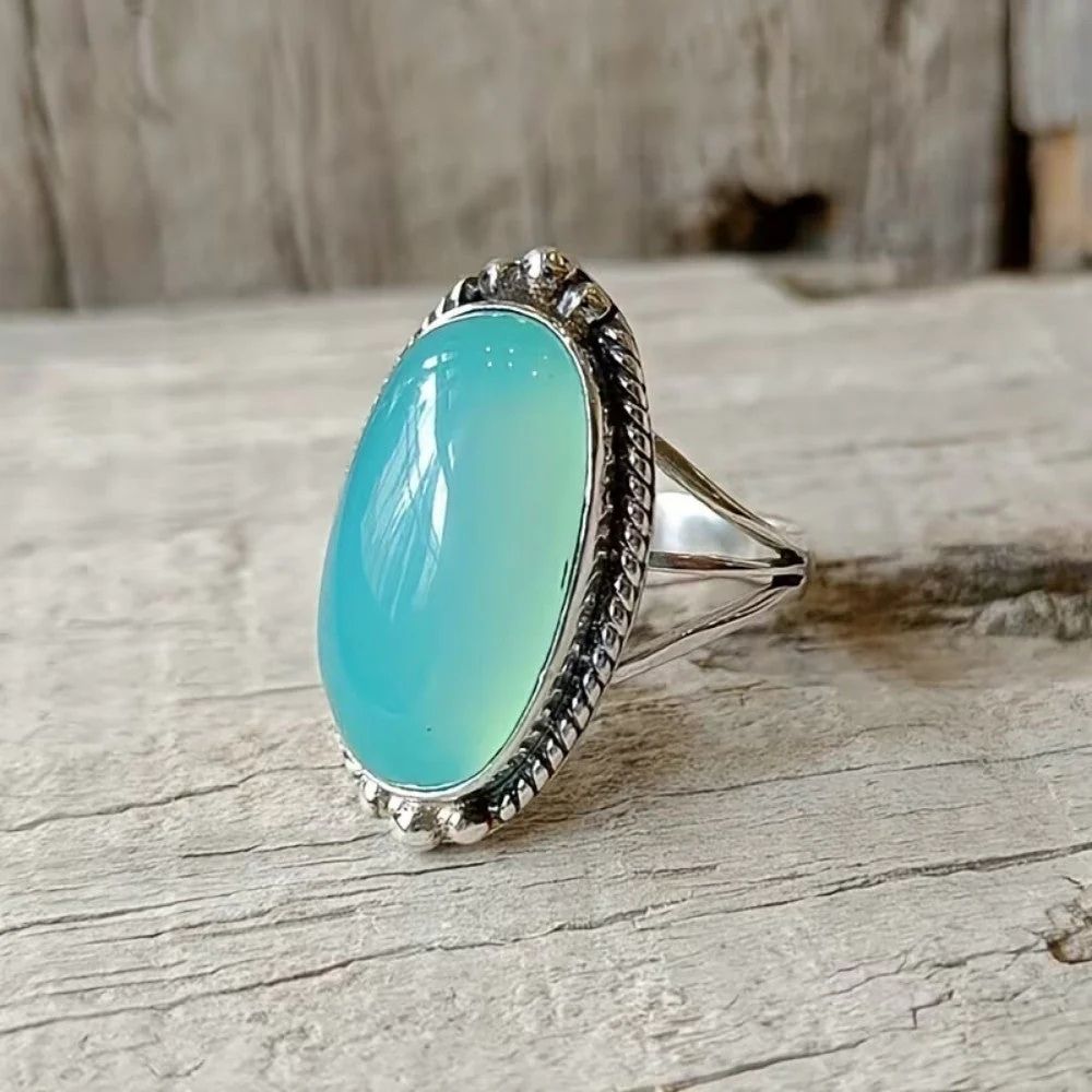 Vintage Sterling Sølv Turquoise Statement Ring