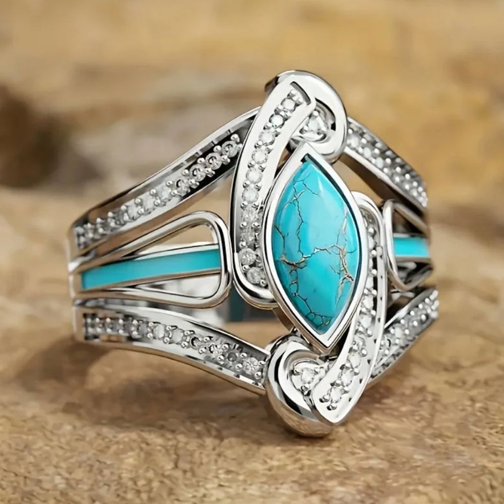 Turkis Marquis Statement Ring