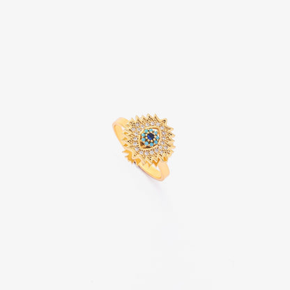 Sapphire Sunburst Rotationsring | Guld