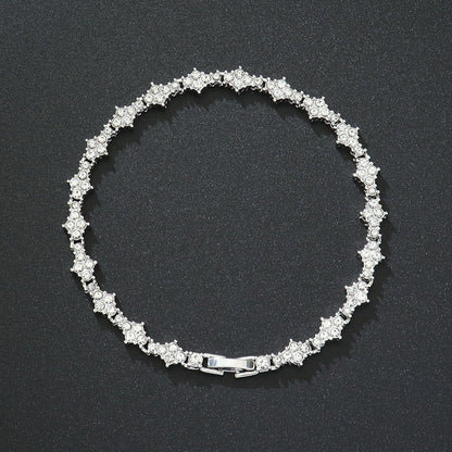 Klassisk Cluster Tennisarmbånd | Guld
