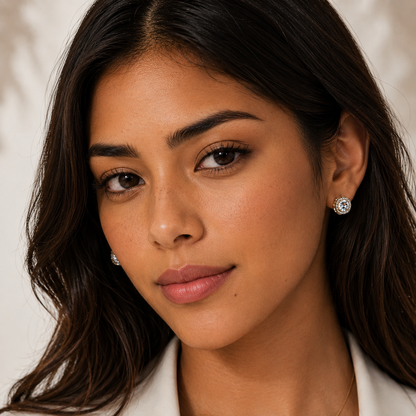 Nadine Aretes Cuadrados | Guld