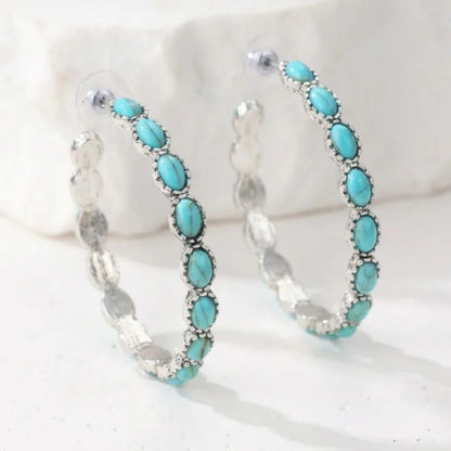 Vintage Bohemske Turquoise Cirkelsmykker