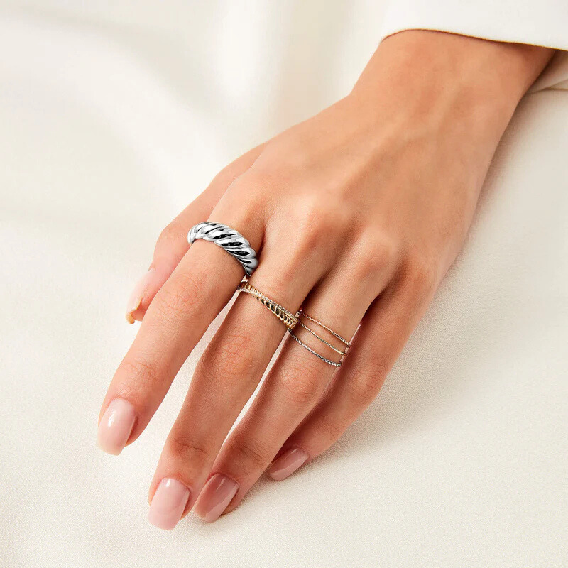 Croissant Ring | Hvidguld