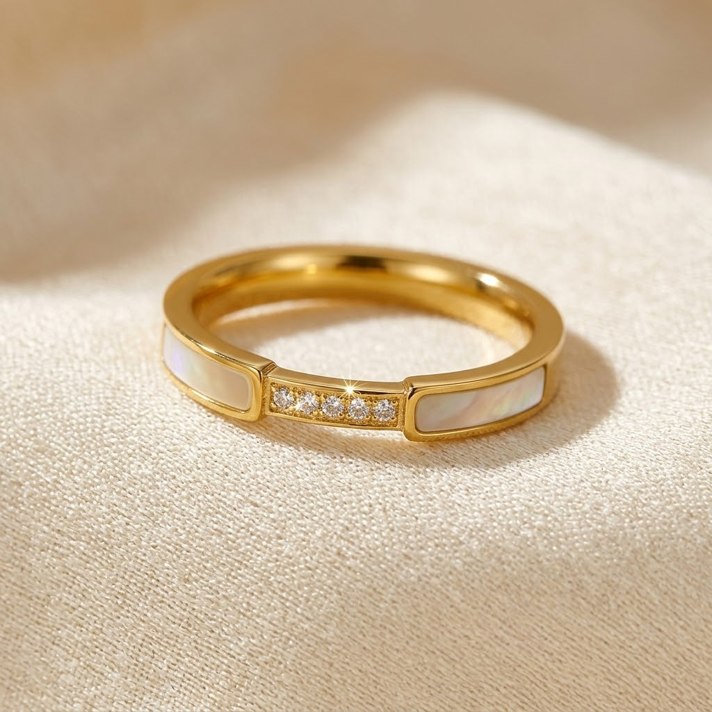 Ring Band med Guldindlæg