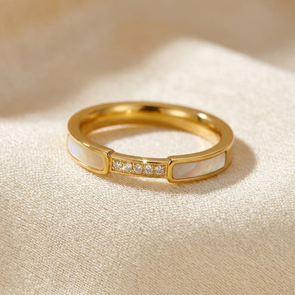 Ring Band med Guldindlæg