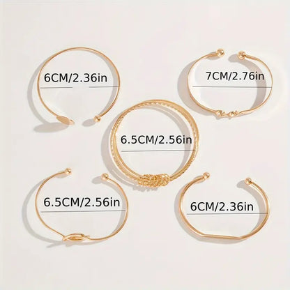 Sæt de Pulseras Elegancia Anudada | Guld