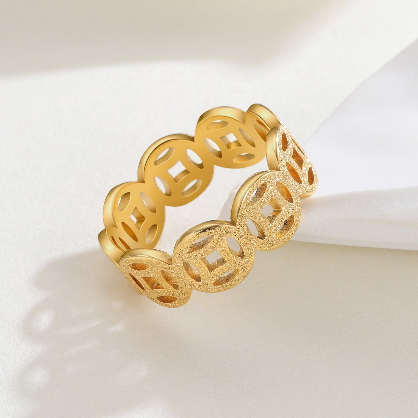 Ella Classic Pattern Ring | Guld
