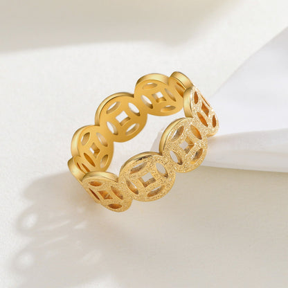 Ella Classic Pattern Ring | Guld