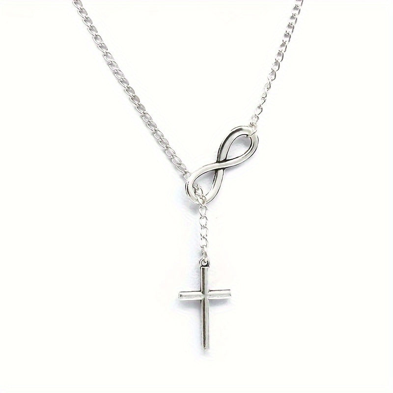 Eternal Cross Pendant Necklace | Hvidguld